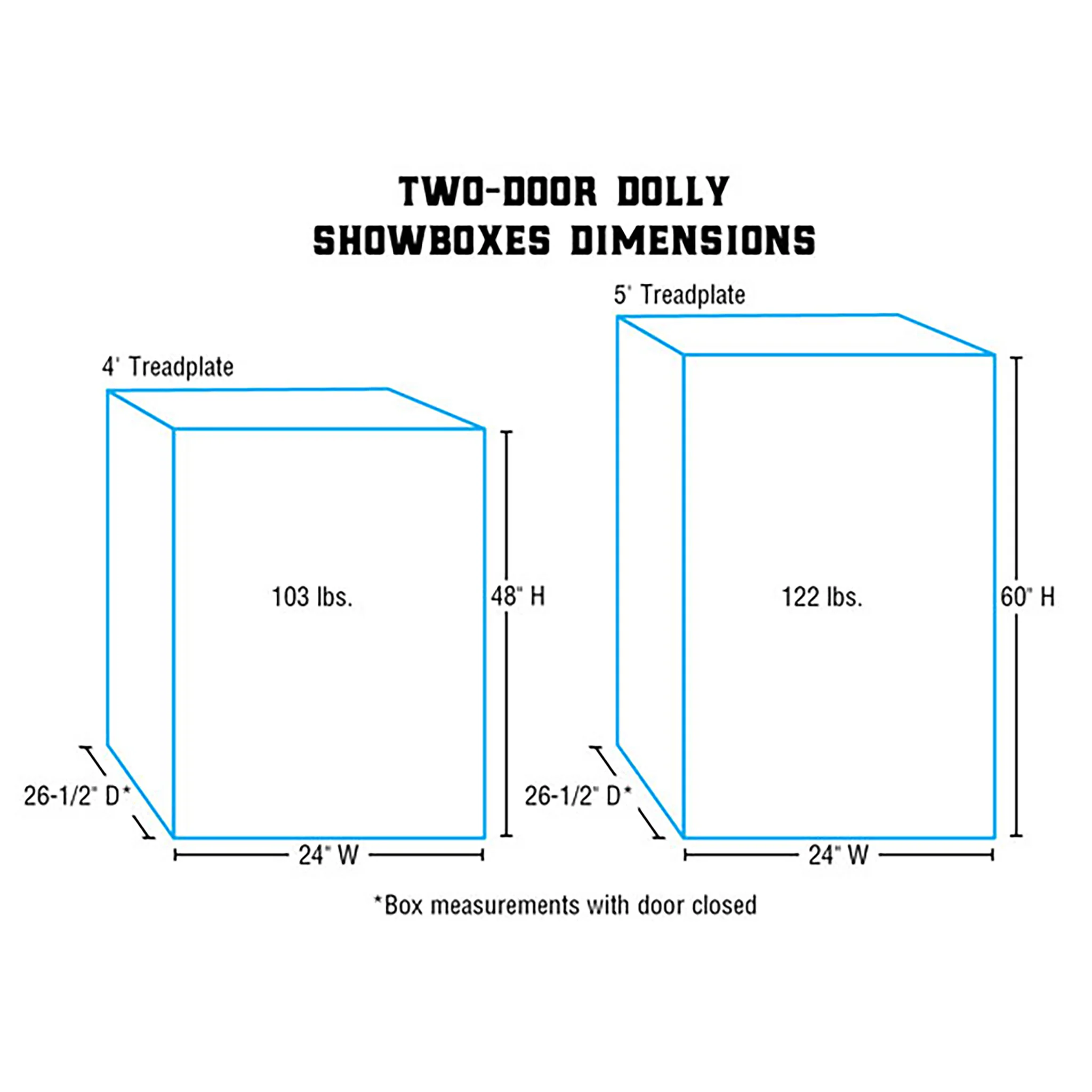 4' Two-Door Dolly Show Box, Aluminum - Image 3