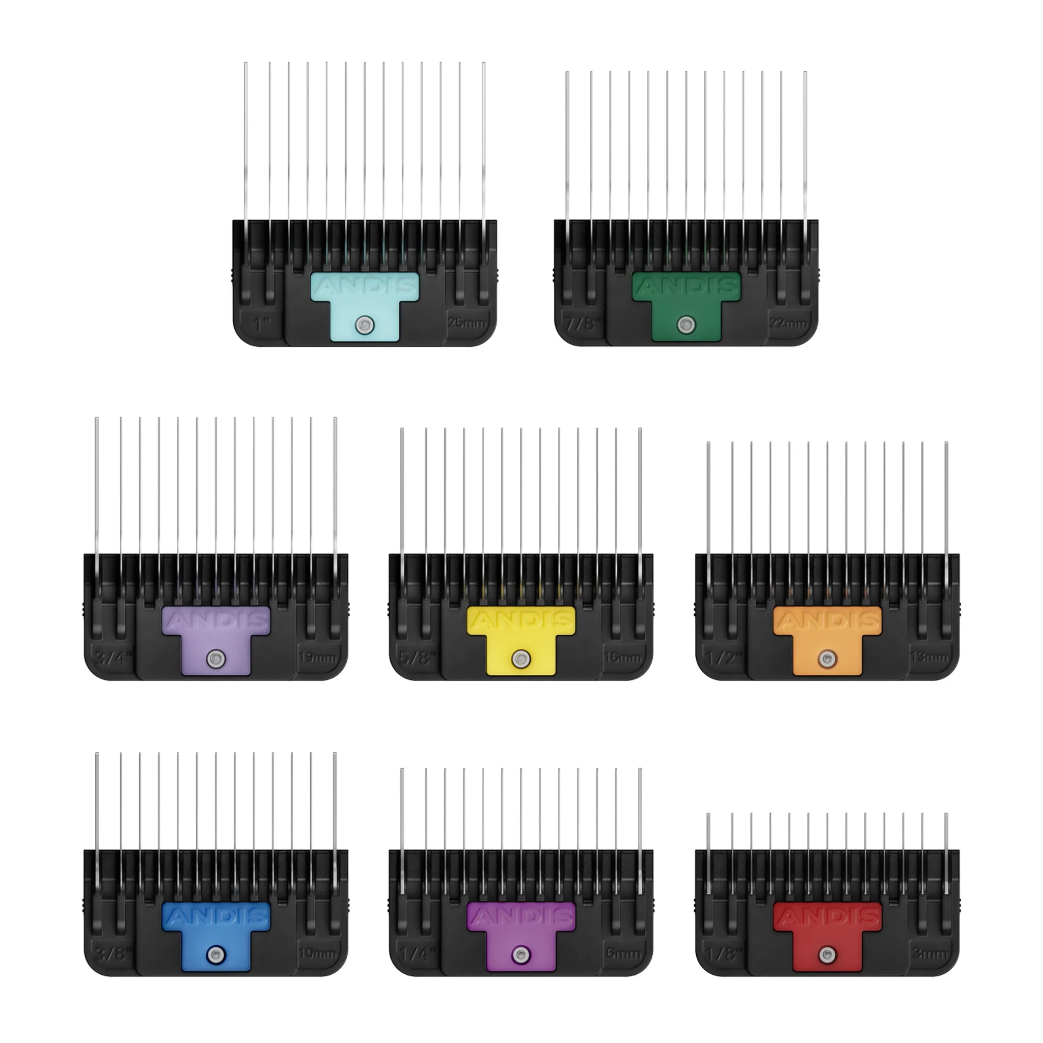 AndisĀ® 8-Piece Wide Clipper Guard Set - Image 2