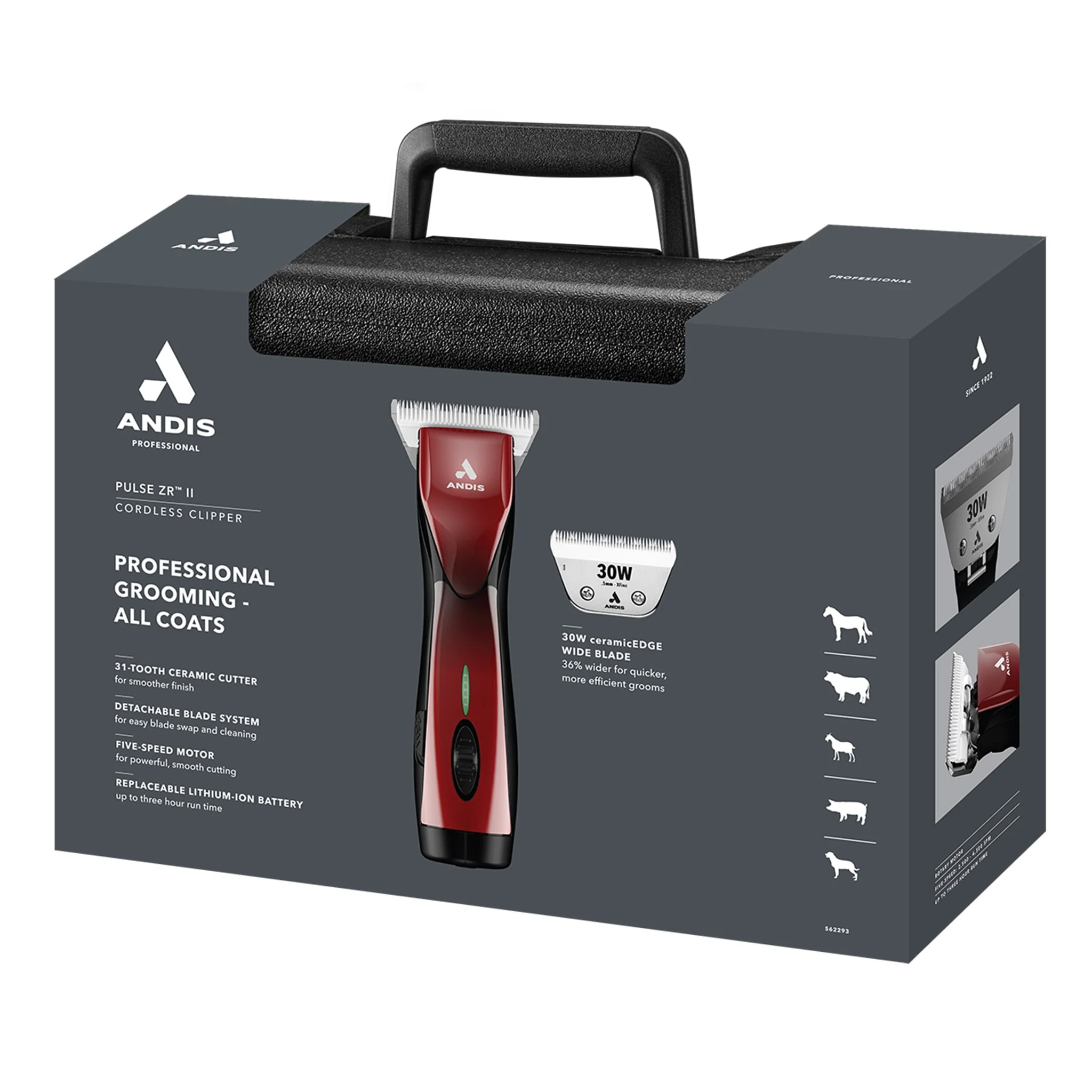 Andis® Pulse ZR⢠II Wide Blade Cordless Clipper - Image 8