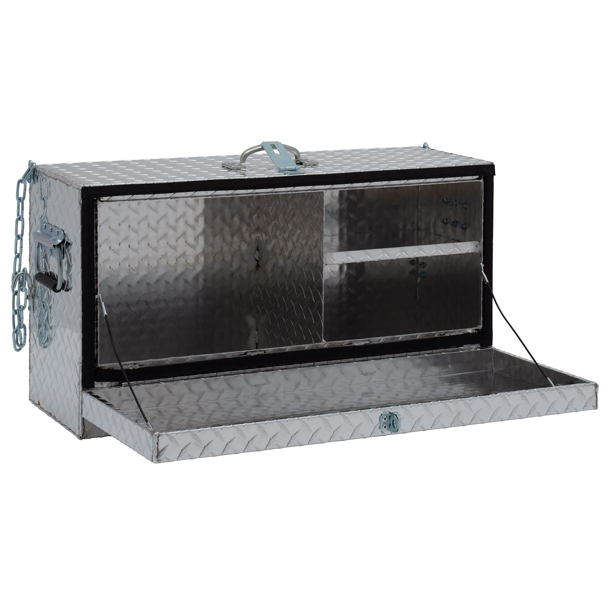 Mini Deep Hanging Show Box, Aluminum Treadplate - Image 3