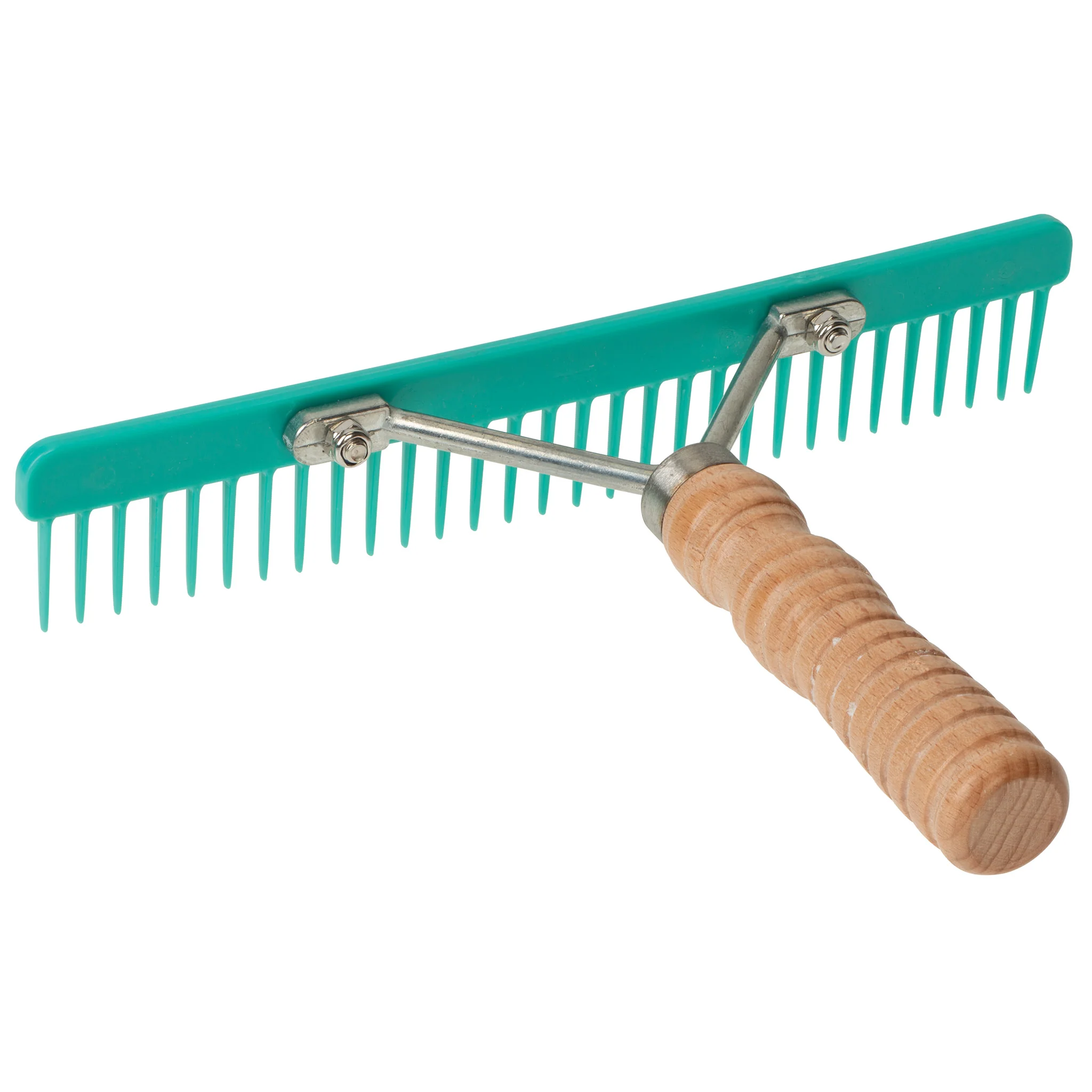 Plastic Skip Tooth Comb with Wood Handle - Image 5