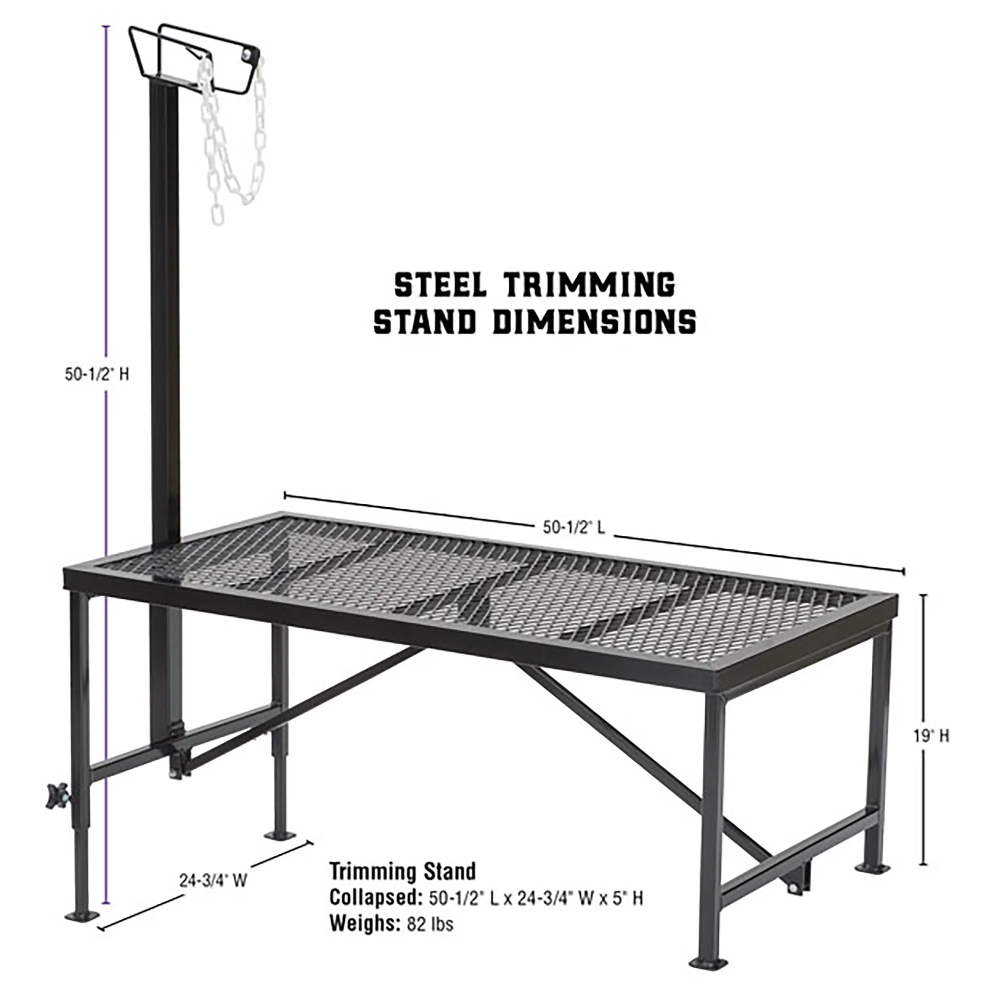 Steel Trimming Stand with Straight Wire Form Headpiece - Image 2